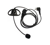 D-hook Earpiece with  boom microphone